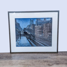 Image of “Evening Rain” on the Elevated Tracks by Artist Daniel Hauben