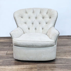 Image of Pottery Barn Cardiff Tufted Swivel Chair