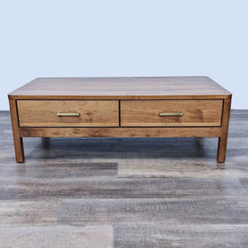 Image of Wood Castle Two Drawer Coffee Table