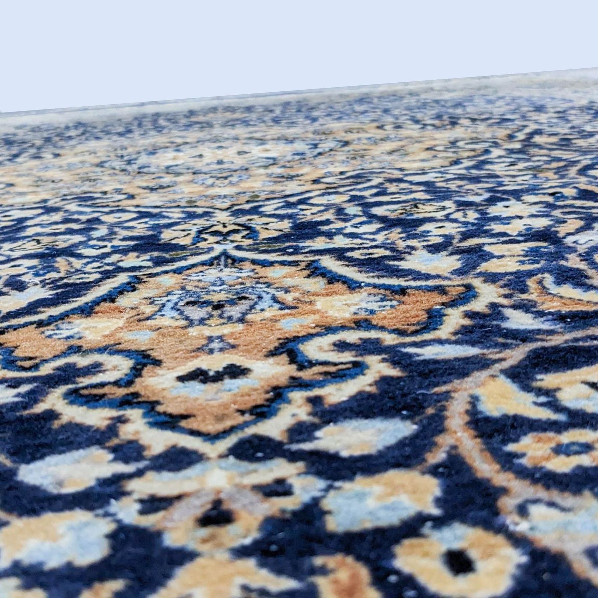 Close-up of Reperch Oriental Area Rug showcasing detailed design and texture.