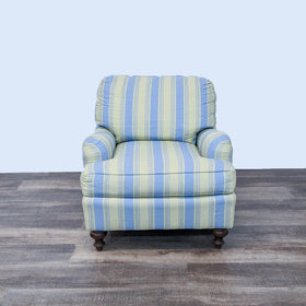 Image of Taylor King Kings Road Collection Striped Lounge Chair