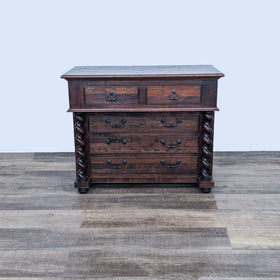 Image of Traditional 5 Drawer Dresser with Barley Twist