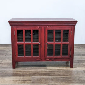 Image of Crate & Barrel Rojo Red Media Cabinet