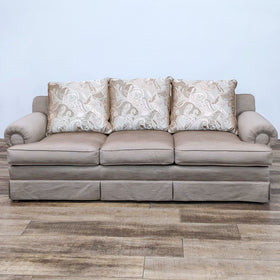 Image of Classic Roll Arm Fabric Sofa