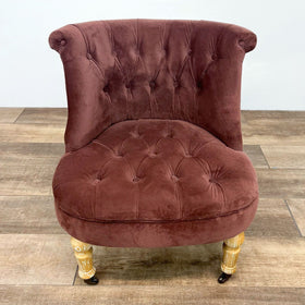Image of Cost Plus Velvet Tufted Accent Chair
