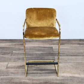 Image of Milo Baughman Mid-Century Stool With Arms