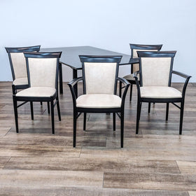 Image of Contemporary 6 Piece Dining Set with Granite Top
