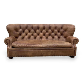 Image of Restoration Hardware Updated Classic Chesterfield Leather Sofa