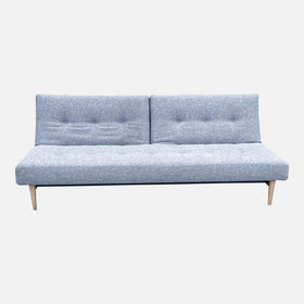 Image of Gray Tufted Seat Futon