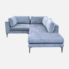 Image of Williams-Sonoma Gray Fabric Sectional Sofa with Chaise - In Box