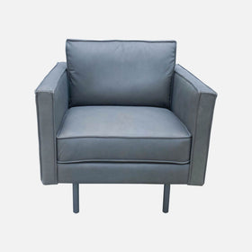Image of West Elm Axel Leather Lounge Chair
