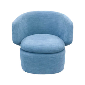 Image of West Elm Upholstered Crescent Swivel Chair