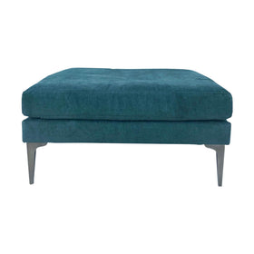 Image of West Elm Forest Green Andes Ottoman - In Box