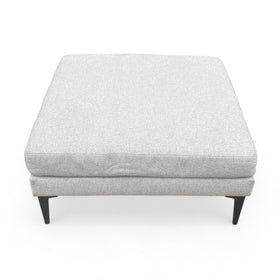 Image of West Elm Chenille Fabric Andes Ottoman