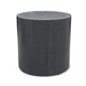 Image of Wood Grain Drum Accent Table