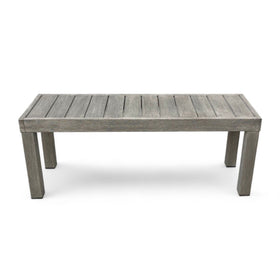 Image of West Elm Portside Wood Slat Top Bench - In Box