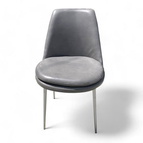 Image of West Elm Finley Contemporary Leather Dining Chair - In Box