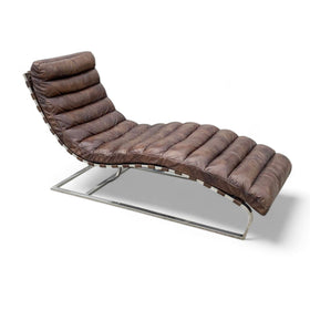 Image of Restoration Hardware Oviedo Leather Chaise