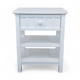 Image of Crate & Barrel One Drawer Nightstand with Shelves