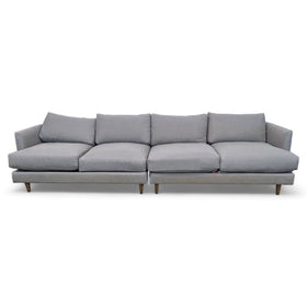 Image of Living Space L Shape Grey Modular Sectional Or Extra Long Sofa