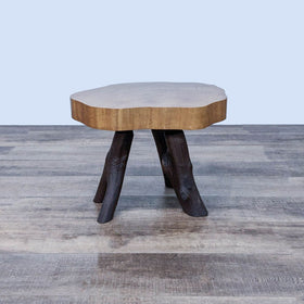 Image of Free Form Wood Top Side Table