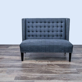 Image of Gray Upholstered Banquette