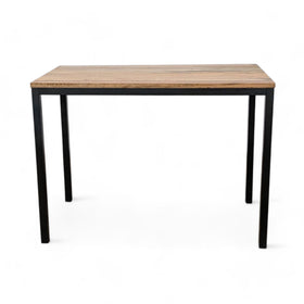 Image of West Elm Box Frame Mango Wood and Steel Dining Table