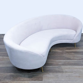 Image of Glam Curved Soft Pink Sofa