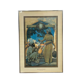 Image of Framed Poster of ‘Lamp Seller of Bagdad’ by Maxfield Parrish