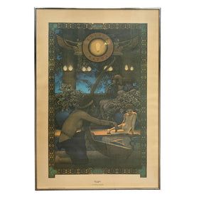 Image of Framed Poster Print Titled “Egypt” by Maxfield Parrish