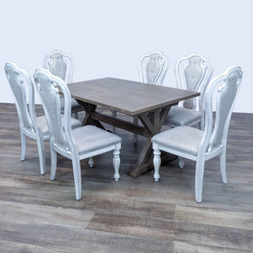 Image of Standard Furniture 7-Piece Farmhouse Style Dining Set