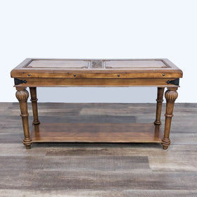 Image of Rustic Console Table with Shelf