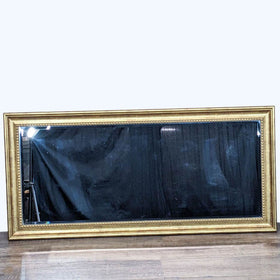 Image of Elegant Beveled Rectangular Wall Mirror with Classic Gold Frame