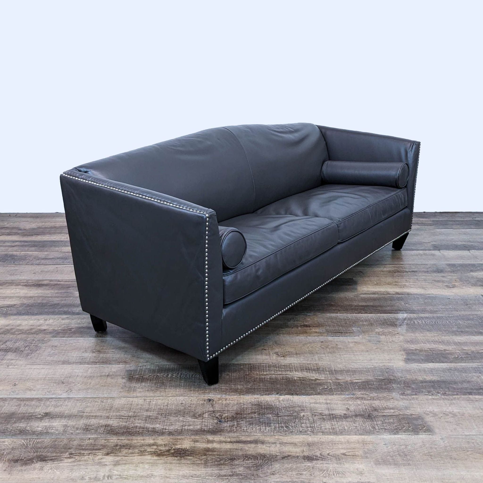 the gray barn coach leather sofa