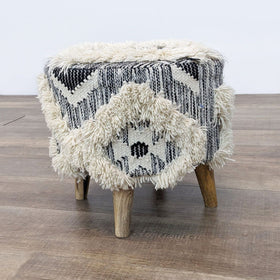 Image of Whimsical Fabric Upholstered Stool