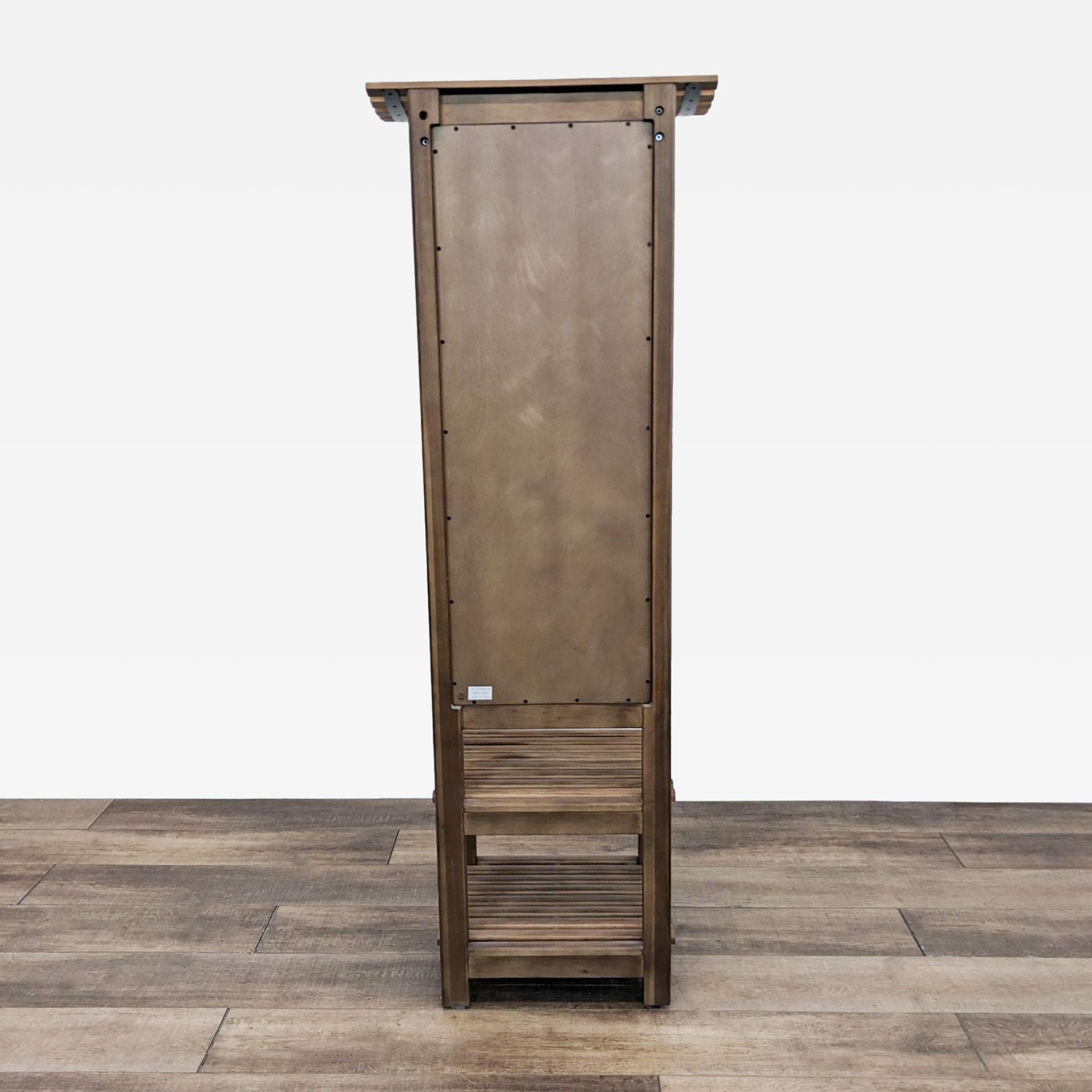 the urban port brown wood storage cabinet with shelf