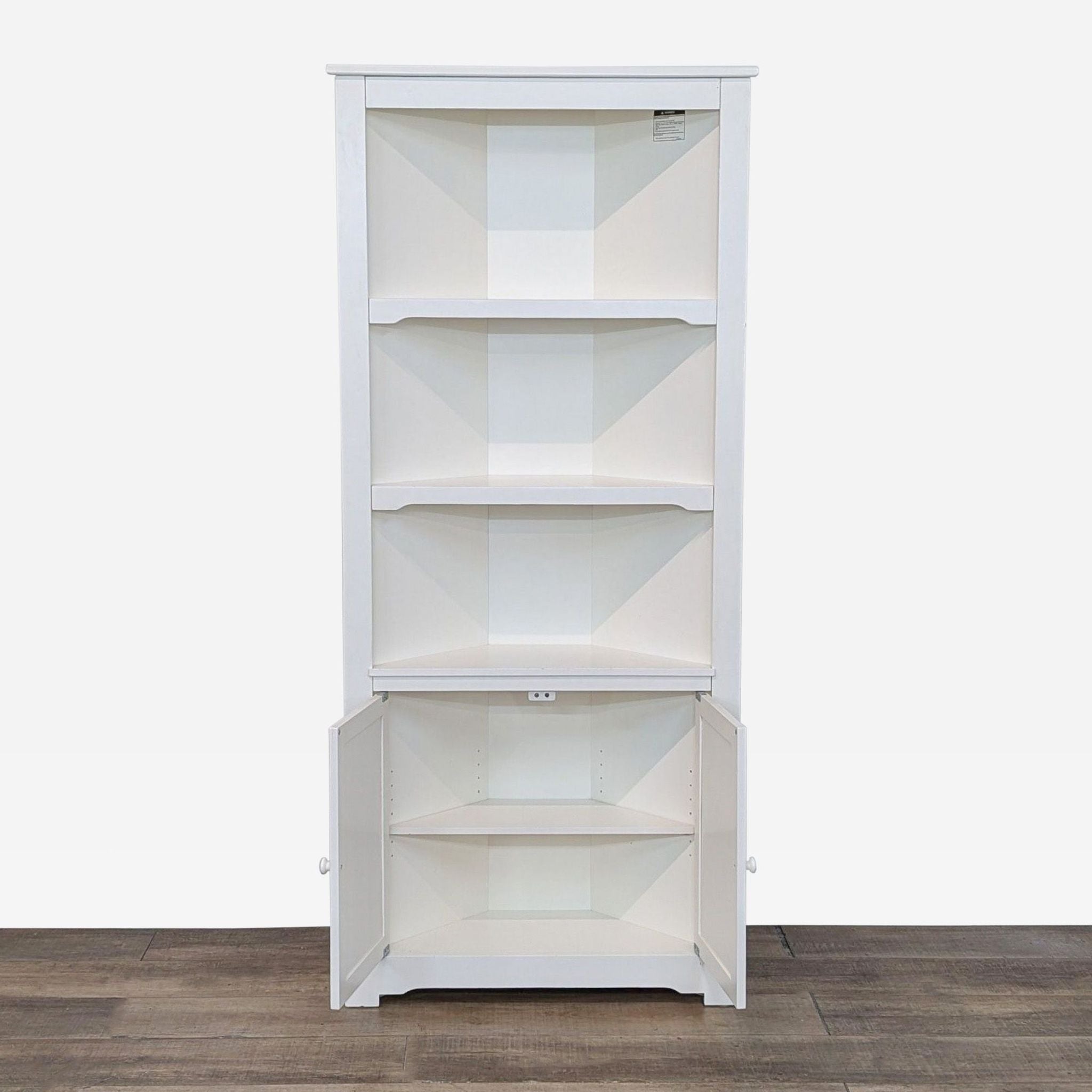 the home depot white corner bookcase