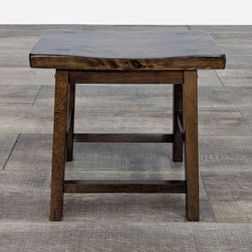 Image of Rustic Solid Wood Stool