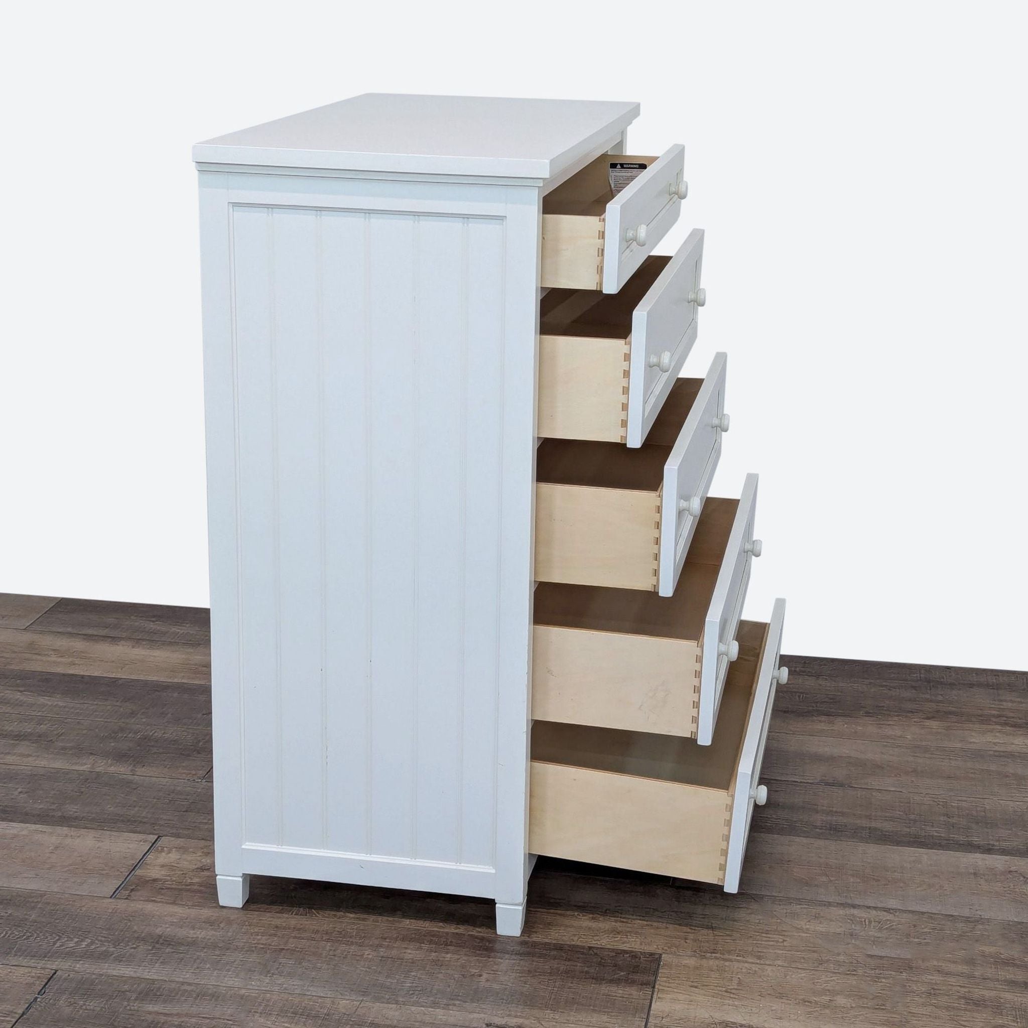 the urban port upt - 195118 white wood 3 drawer storage unit