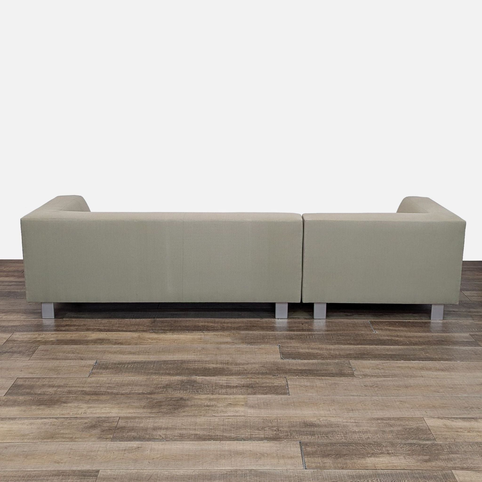Back view of Chelsea two-piece sectional from Room & Board.