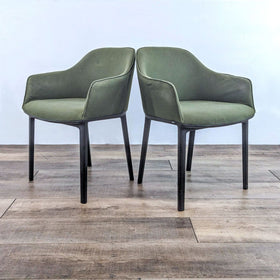Image of Pair of Green Vitra Softshell Chairs