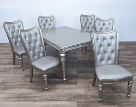 Image of Coaster Danette Metallic 7 Piece Dining Set