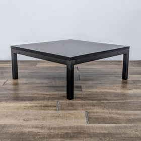Image of Room & Board Wood Top Coffee Table with Metal Base