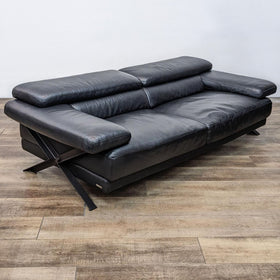 Image of Roche Bobois Modern Leather Sofa