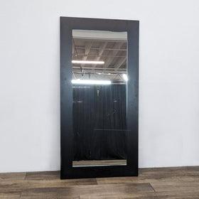 Image of Elegant Full-Length Black Framed Mirror
