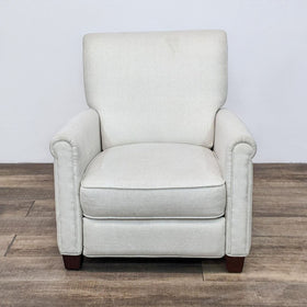 Image of Pottery Barn Irving Upholstered Roll Arm Recliner