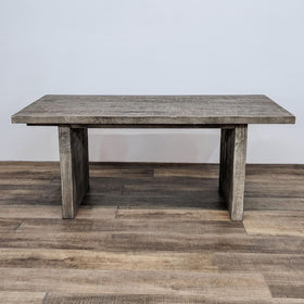 Image of Restoration Hardware Reclaimed Oak Extendable Dining Table