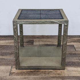 Image of Metal Cube End Table