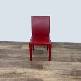Image of Maria Yee Inc. “Mondo” Red Leather Dining Chair
