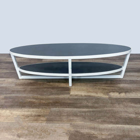 Image of Metal Elliptical Coffee Table